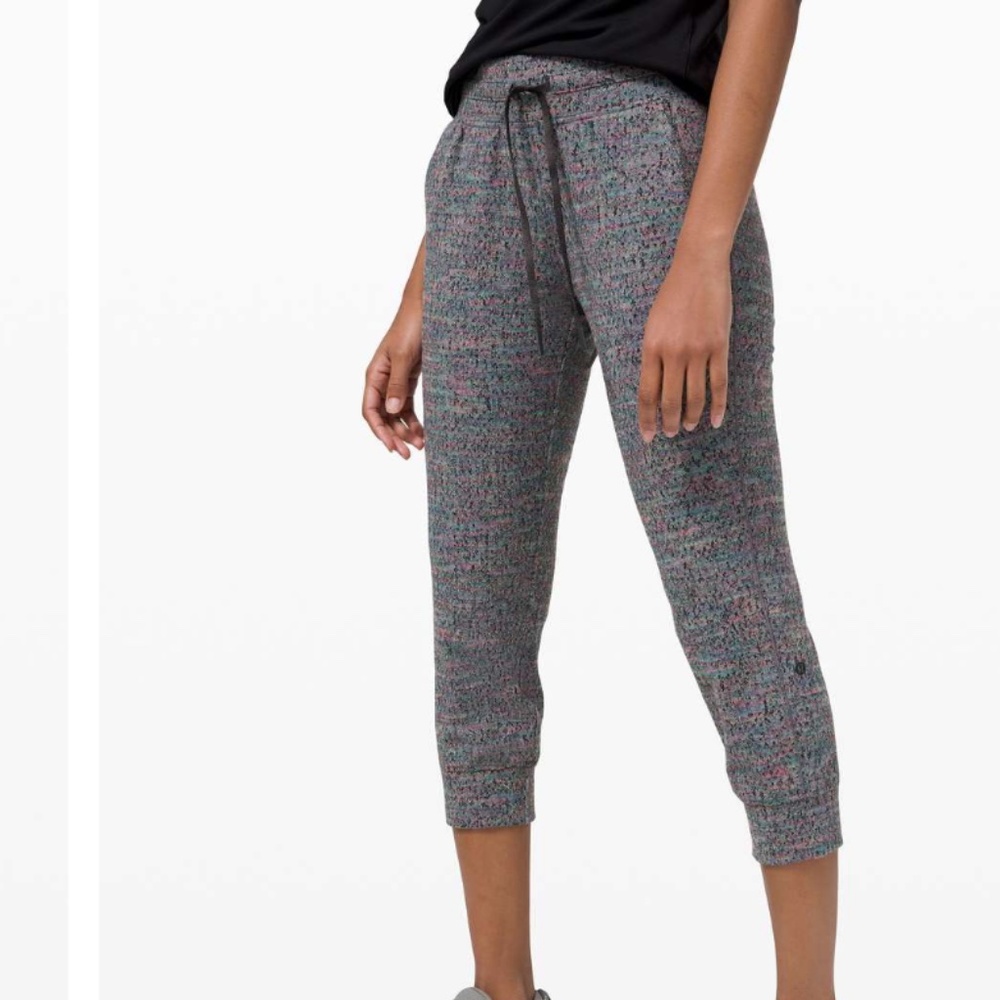 Lululemon Ready to Rulu Jogger Crop Neon Tweed Jacquard HTR Battleship Electric